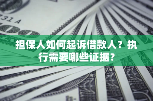 北京担保人如何起诉借款人？执行需要哪些证据？