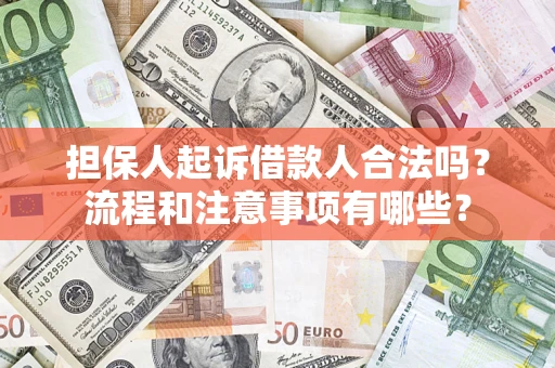 北京担保人起诉借款人合法吗？流程和注意事项有哪些？