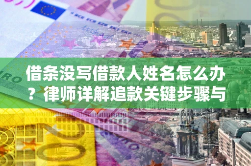 北京借条没写借款人姓名怎么办？律师详解追款关键步骤与证据链构建