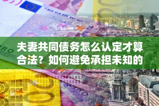 北京夫妻共同债务怎么认定才算合法？如何避免承担未知的债务风险？